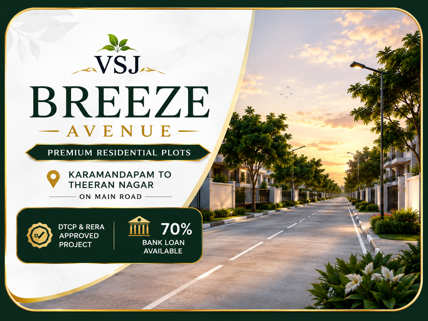 VSJ Breeze Avenue – DTCP & RERA Approved Residential Plots in Dheeran Nagar, Trichy | VSJ City Properties